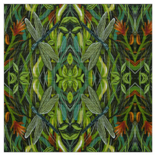 Green Dragonfly Fabric