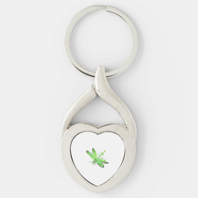 Green Dragonfly  Keychain (Front)