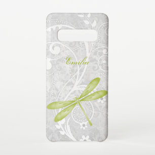 Green Dragonfly Personalize Samsung Galaxy S10 Case