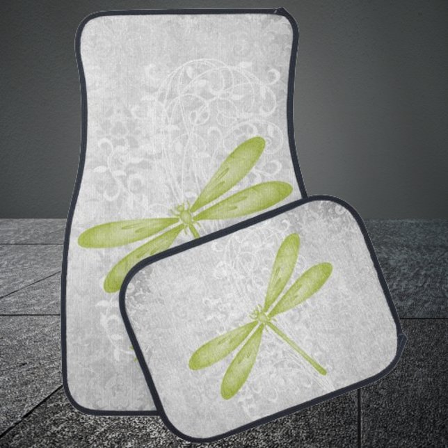 Green Dragonfly Personalized Car Mats (Green Dragonfly Personalized Car Mats)