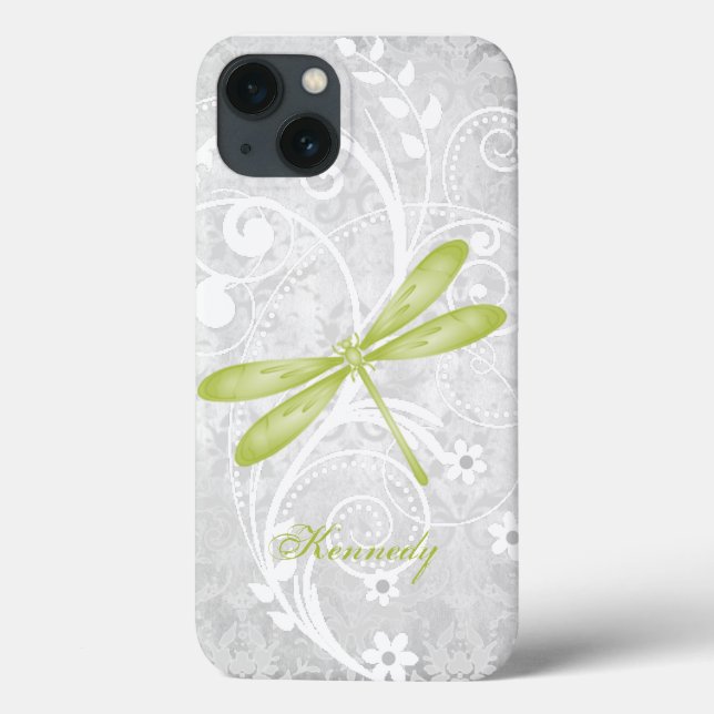 Green Dragonfly Personalized Case-Mate iPhone Case (Back)