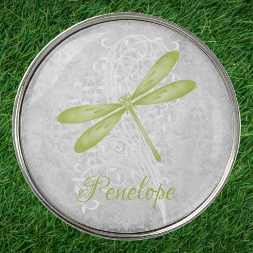 Green Dragonfly Personalized Golf Ball Marker