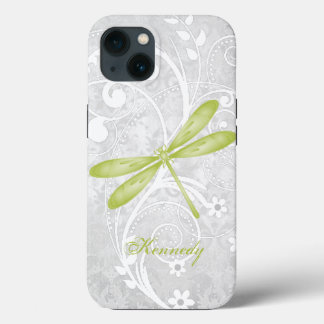Green Dragonfly Personalized iPhone 13 Case