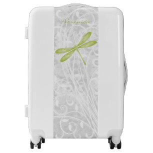 Green Dragonfly Personalized Luggage