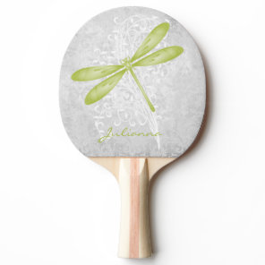 Green Dragonfly Personalized Ping Pong Paddle