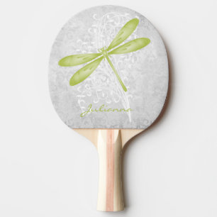 Green Dragonfly Personalized Ping Pong Paddle
