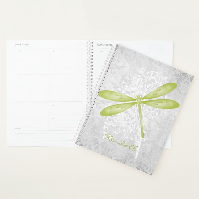 Green Dragonfly Personalized Planner (Display)