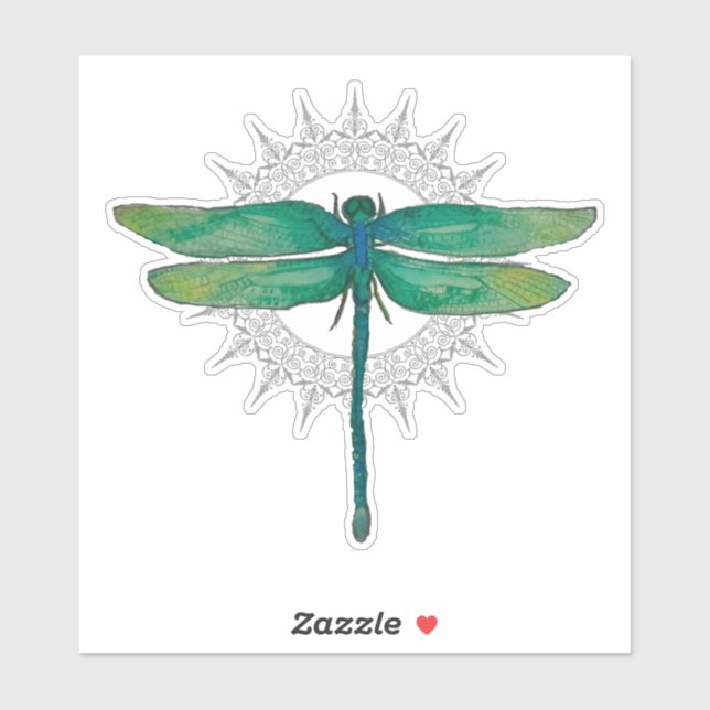 Green Dragonfly Sticker (Sheet)