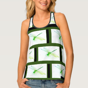 Green Dragonfly Tank Top