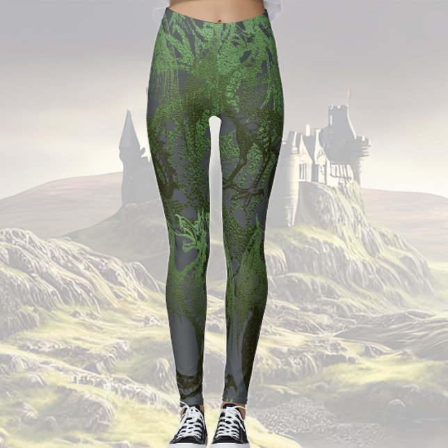 Green Dragons Leggings (Creator Uploaded)