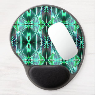 Green drawing repetition generating various shapes gel mouse pad