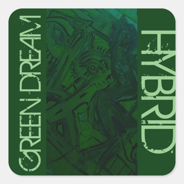 GREEN DREAM HYBRID SQUARE STICKER (Front)