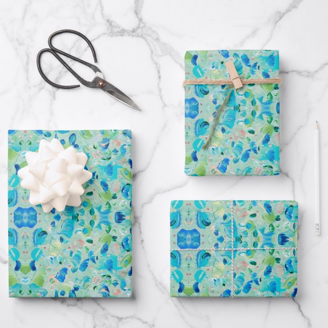 Green Dream Wrapping Paper Sheets (Front)