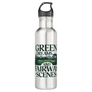 Green Dreams, Golf Trendy Stainless Steel Water Bottle