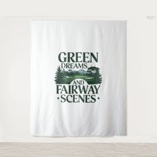 Green Dreams, Golf Trendy Tapestry