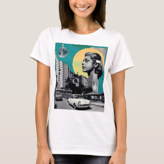 Green dreams in the city of 50 Retro Collage T-Shirt