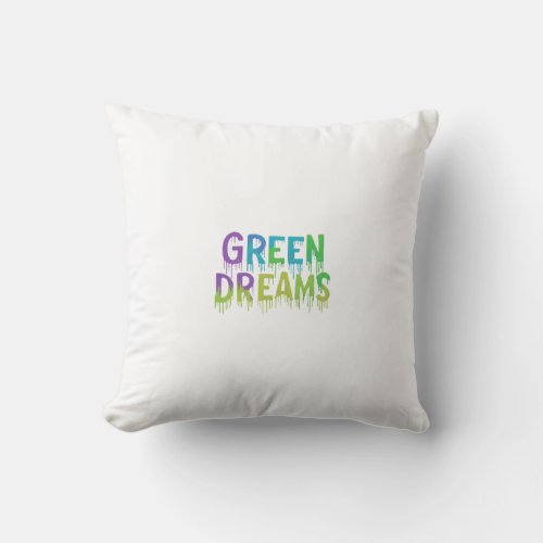 Green Dreams Throw Pillow