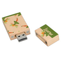 Green dress fashionable fairy wood flash drive
