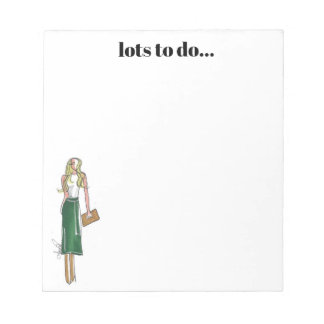 Green dress notepad