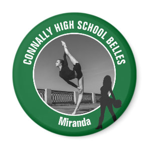 Green Drill Team Photo High School Dancer Magnet