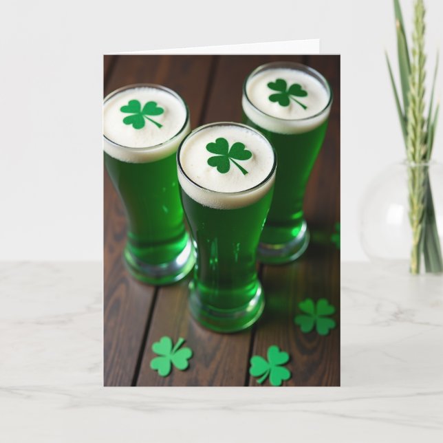 Green Drinks St Patricks Day Card (Front)