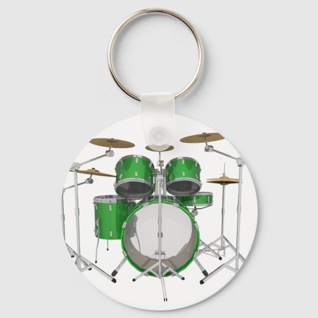 Green Drum Kit: Keychain (Front)