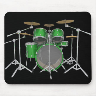 Green Drum Kit: Mousepad