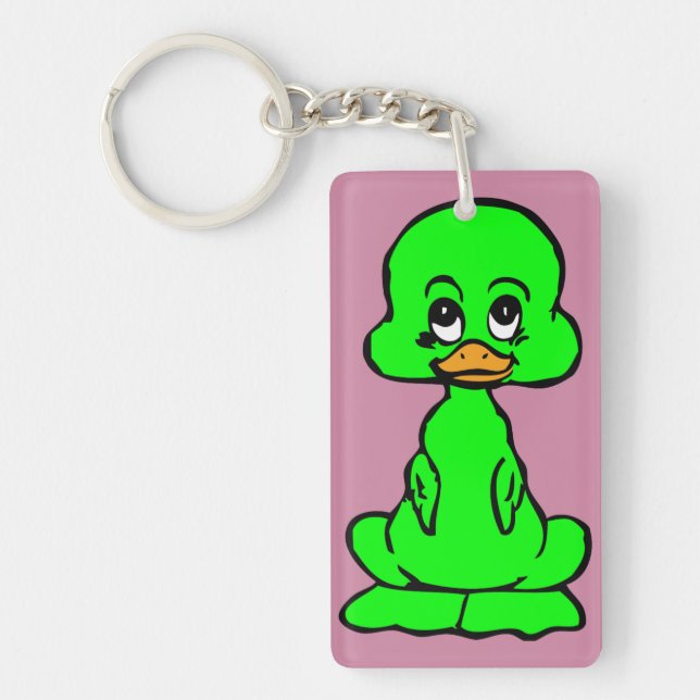 Green duckling keychain (Front)