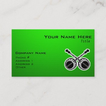 Green Dueling Banjos Business Card by MusicPlanet at Zazzle
