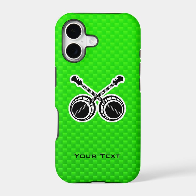 Green Dueling Banjos Iphone Case (Back)