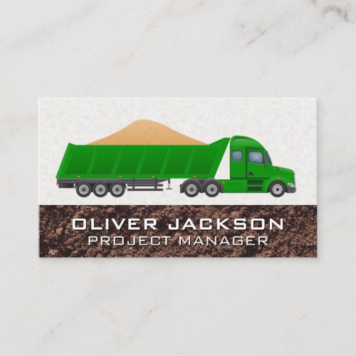 Green Dumb Truck  Soil Business Card