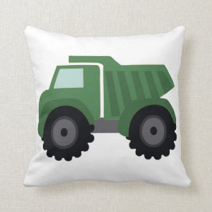 Green Dump Truck Pillow