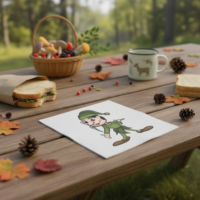 Green Dwarf Character with Pickaxe Napkins (Creator Uploaded)