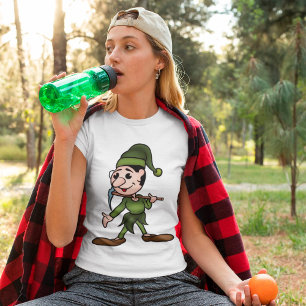 Green Dwarf Character with Pickaxe T-Shirt
