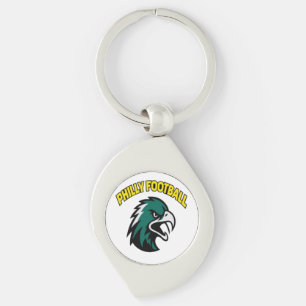 Green Eagle Mascot Philly Football Fan Apparel Keychain