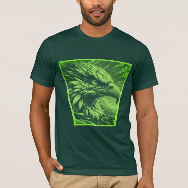 Green Eagle Name Graphic T-Shirt (Front)