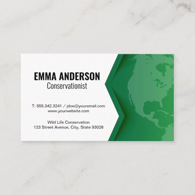 Green Earth Business Card (Front)