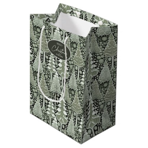 Green Earth Christmas Pattern6 ID1009 Medium Gift Bag