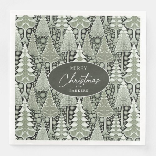 Green Earth Christmas Pattern6 ID1009 Paper Dinner Napkins