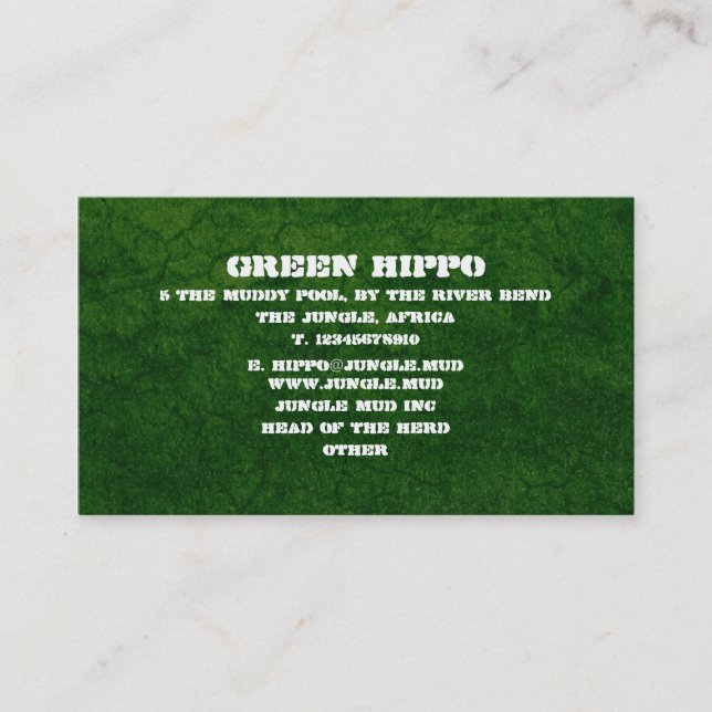 Green Earth - Customized Business Card (Front)