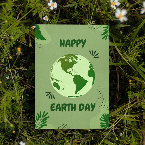 Green Earth Day Postcard