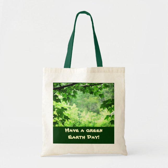 Green Earth Day Tote Bag (Front)