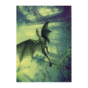 Green Earth Dragon, Nature Fantasy Art