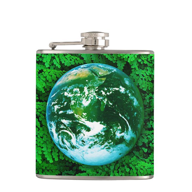 Green Earth - ecological awareness Flask (Front)