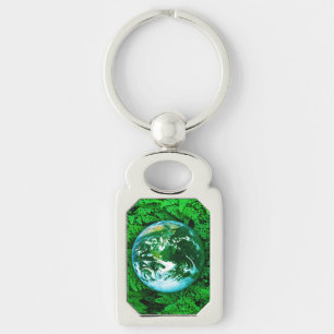 Green Earth - ecological awareness Keychain