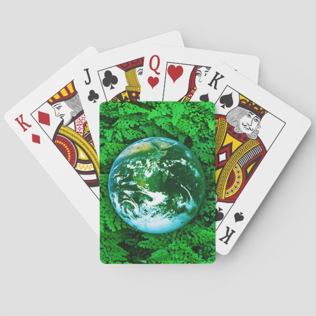 Green Earth - ecological awareness  Poker Cards (Back)