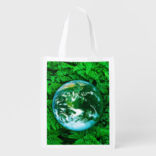 Green Earth - ecological awareness Reusable Grocery Bag