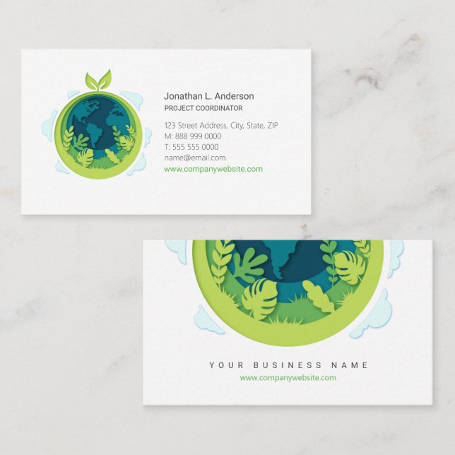 Green Earth Environmental Business Card (Front/Back)