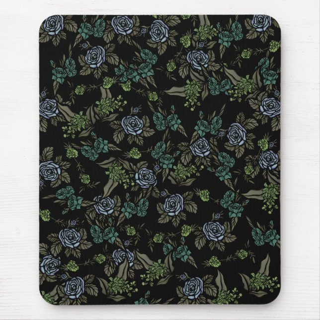 Green Earth Flowers Mouse Pad (Front)