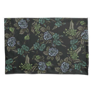 Green Earth Flowers Pillow Case